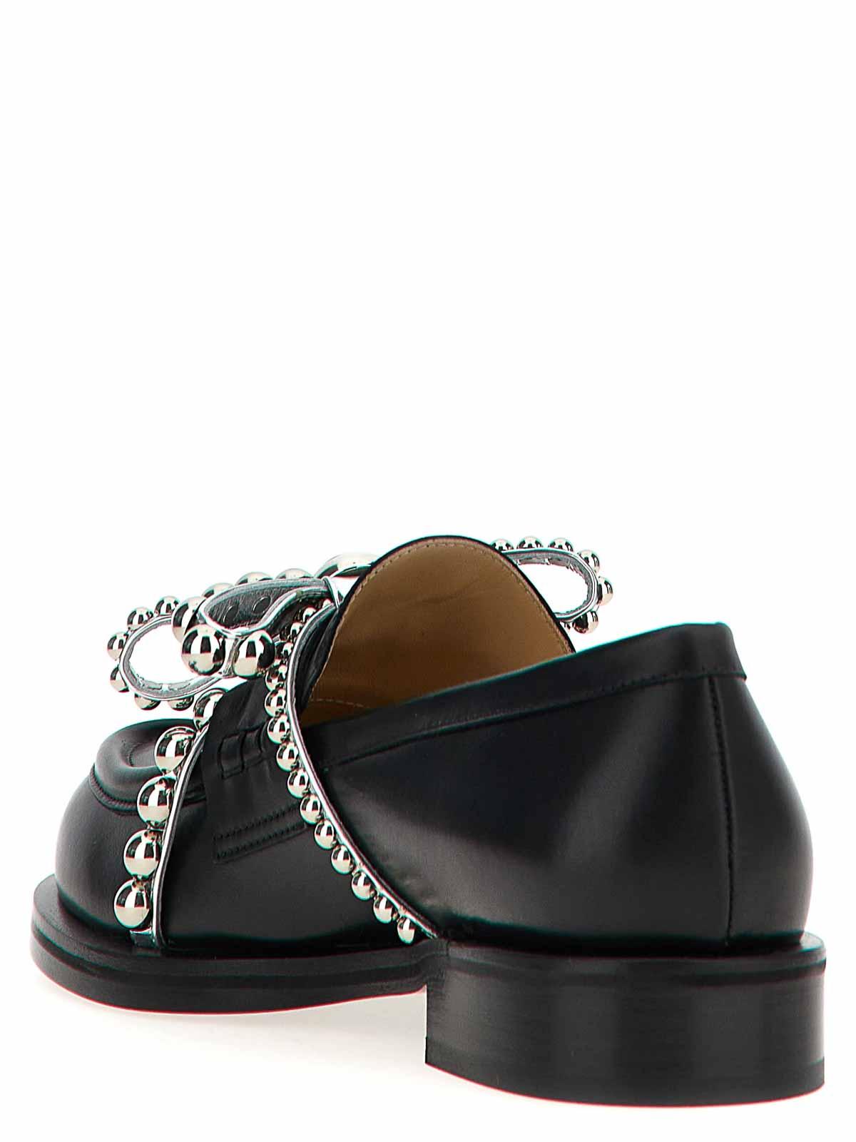 ローファー・オックスフォード MACH & MACH 'Sirene' loafers White/Black PF24S077630CLF Mach & Mach Black Leather Sirene Loafer – LOZURI®