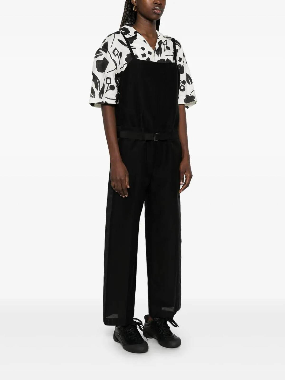 【sacai】Belted Silk Cotton Jumpsuit Sacai Belted Cotton & Silk Double Face Jumpsuit | Nordstrom