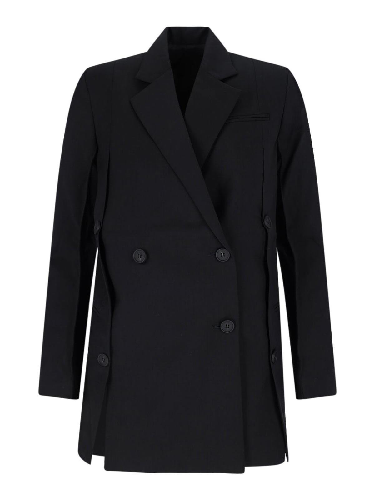 ボトムスその他 Eudon Choi Black Double-Breasted Blazer Eudon Choi double-breasted blazer - Black | EC23PF2J002BBLACK