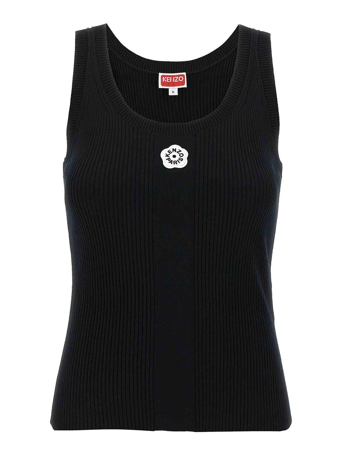 KENZO ノースリーブ kenzo-Black-Boke-Flower-20-Top