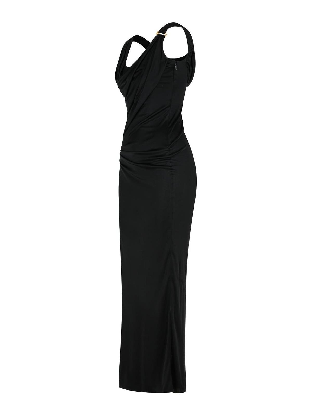 ワンピース VERSACE Black Stretch Viscose Dress Versace Maxi dresses for Women | Online Sale up to 43% off