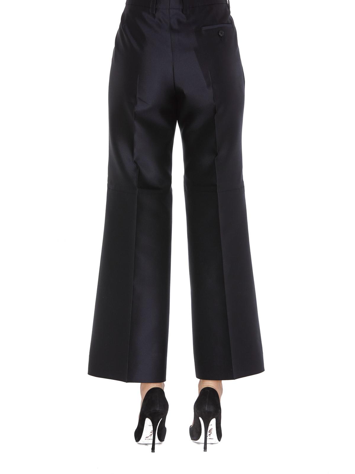 パンツ GIVENCHY BLACK WOOL BLEND FLARED LEG PANT Mid-rise wool flared pants in black - Givenchy | Mytheresa