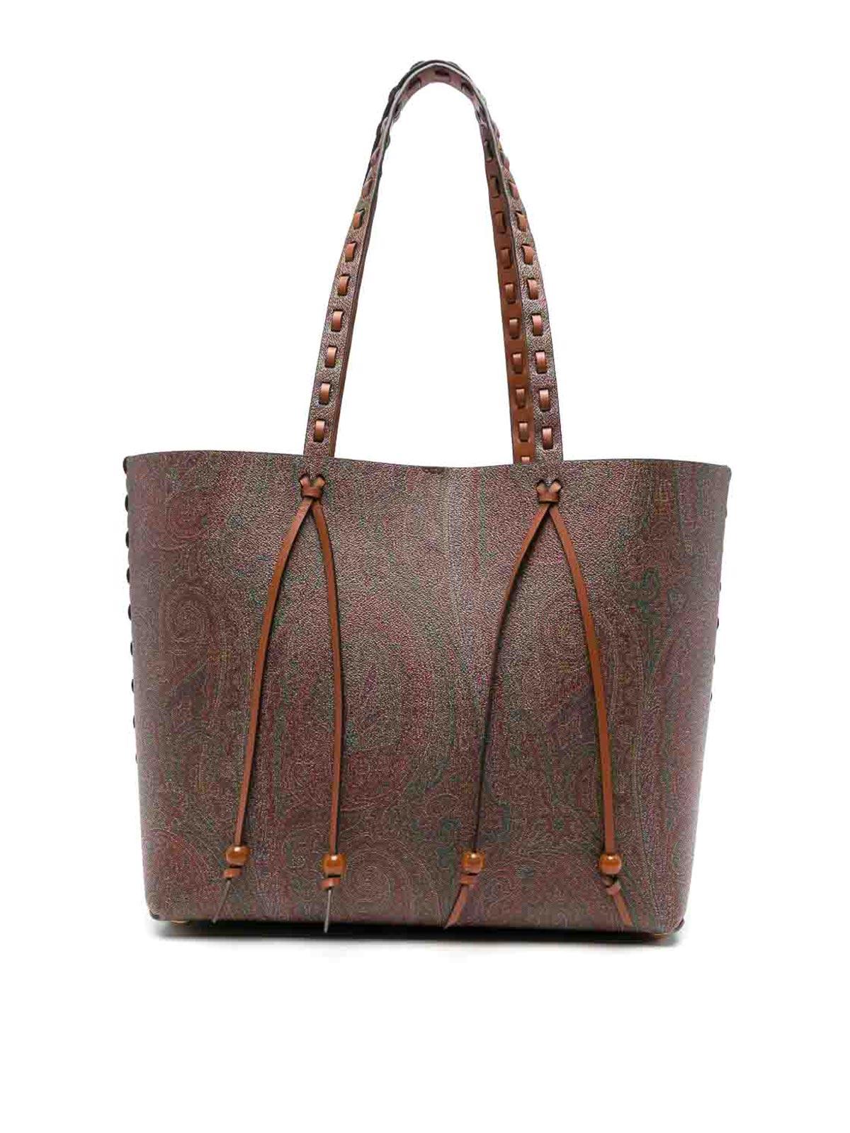 トートバッグ ETRO Woman Tote bags Leather WP1D0024AE246 R2723 Libra Large leather tote bag in white - Etro | Mytheresa