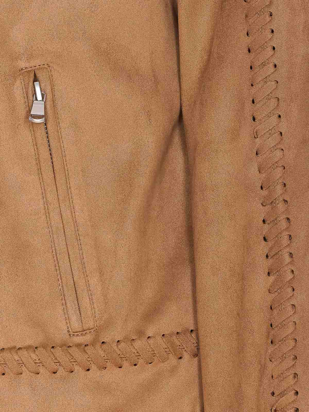 レザージャケット・コート URBANCODE FAKE SUEDE LEATHER JACKET Urbancode Faux Suede Leather Jacket in Brown | Lyst