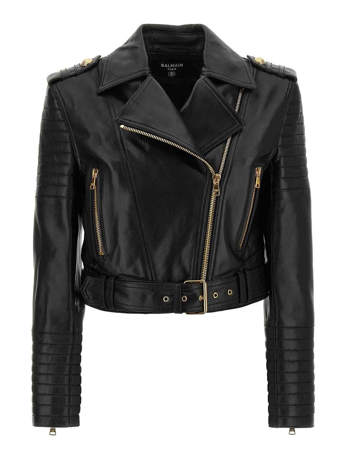 Balmain Leather jackets for Women | Online Sale up to 60% off | Lyst