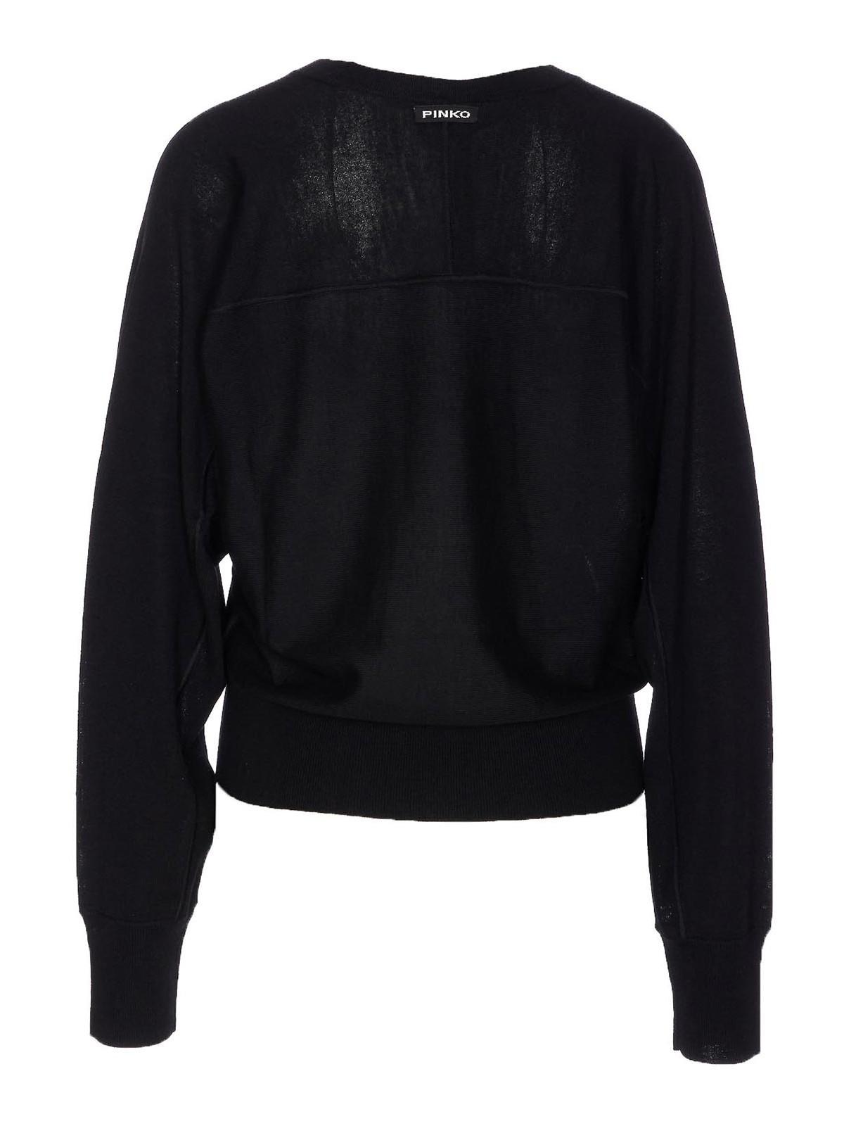 ジャケット PINKO SULCIS CARDIGAN PINKO Cardigan with contrasting profiles BLUE | Base Blu