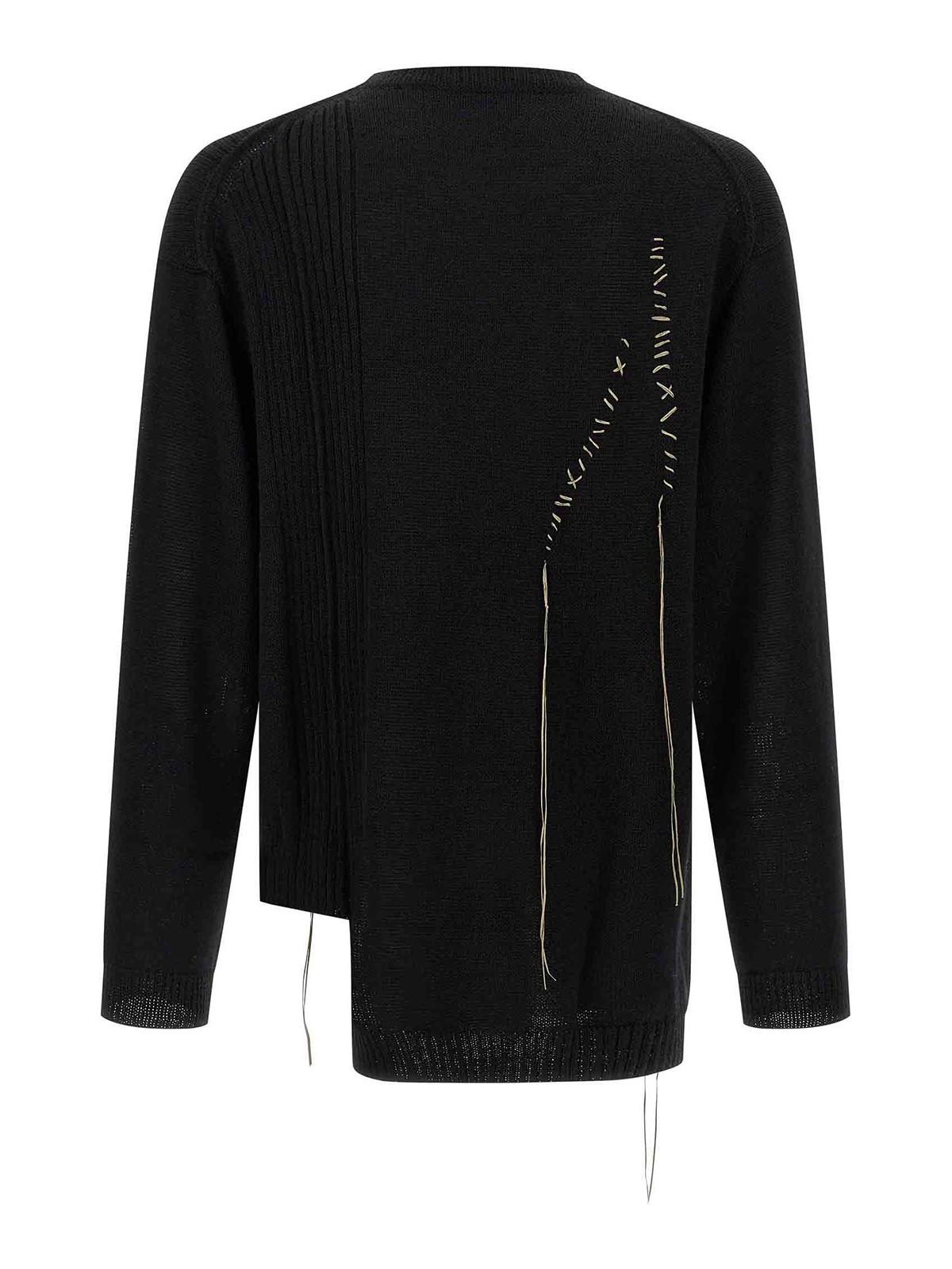 Yohji Yamamoto Split Hem Sweater Yohji Yamamoto Embroidery Sweater