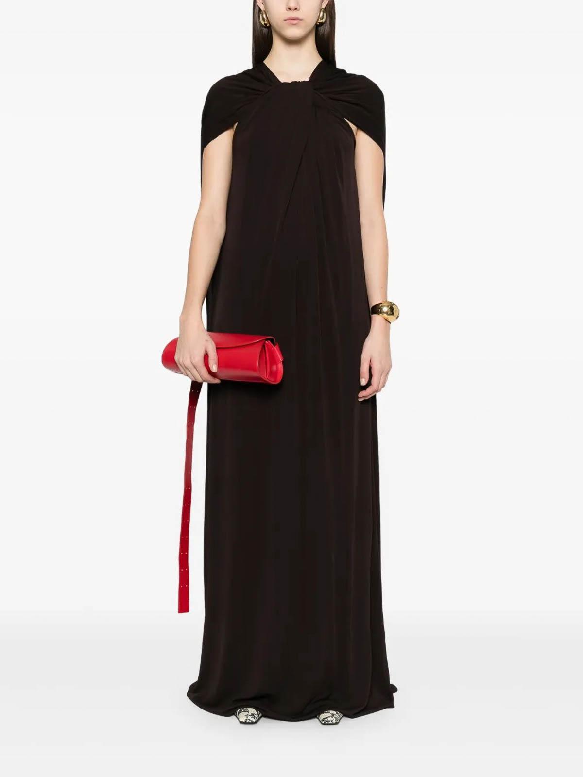 ワンピース Jil Sander Jil Sander Cupro Long Dress JIL SANDER | Midnight blue Women's Long Dress | YOOX