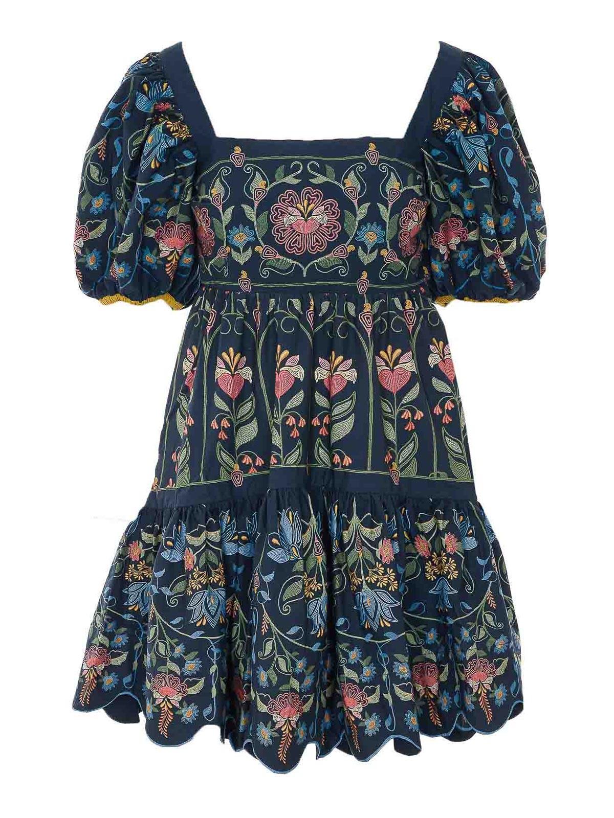 sachin and babi light blue dress FARM Rio | Dresses | Farm Rio Blue Patchwork Embroidered Maxi Dress