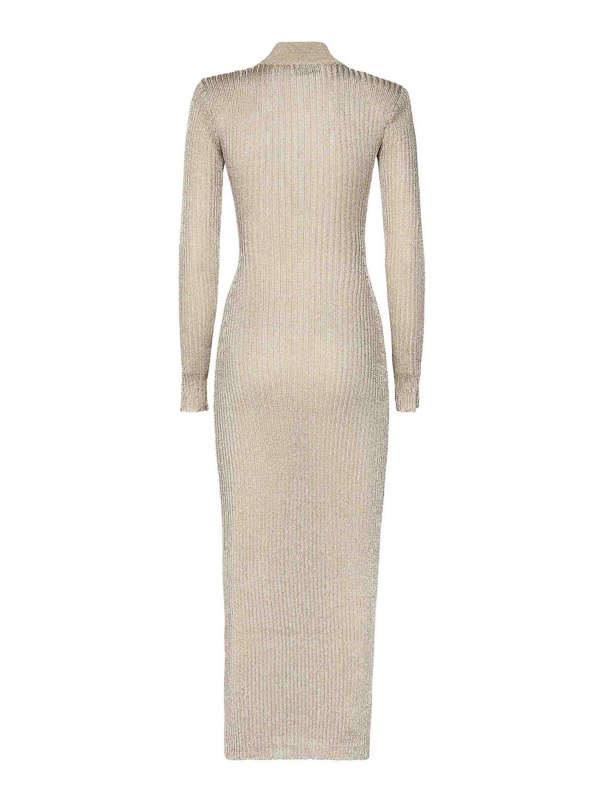 ワンピース Self-Portrait Lurex Knit Maxi Dress Gold Lurex Knit Maxi Dress – self-portrait-US