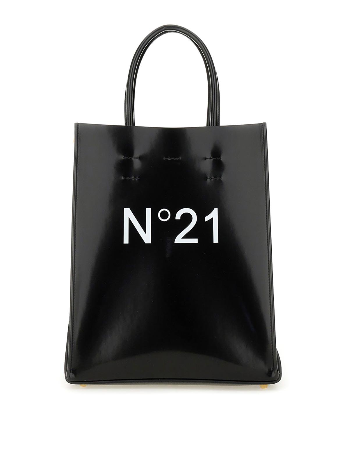 ヌメロヴェントゥーノ N21 ロゴ 横型 ショッパーバッグ （White