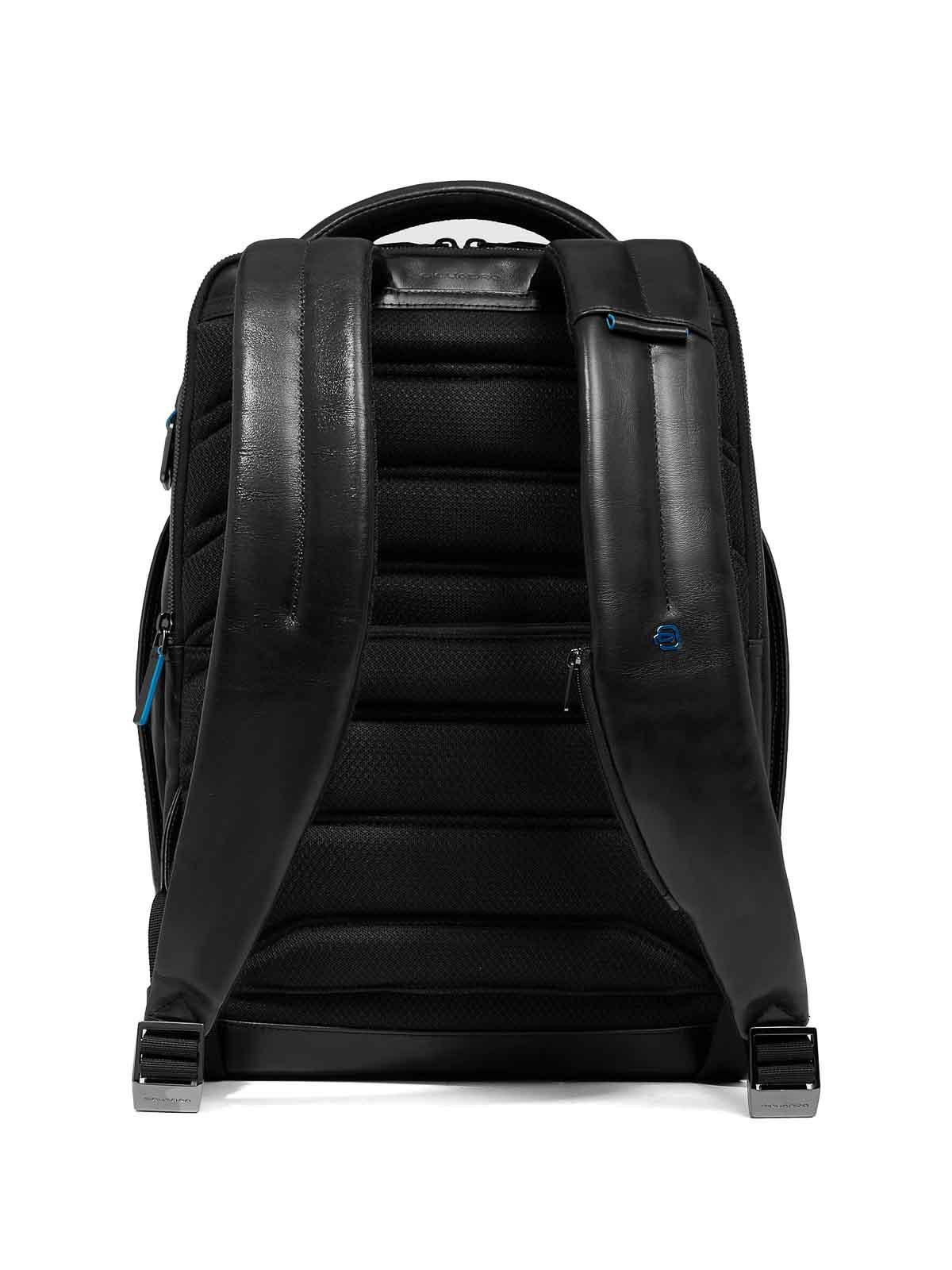 PIQUADRO ブラック レザーバックパック Amazon.co.jp: PIQUADRO バックパック メンズ レザー ブラック