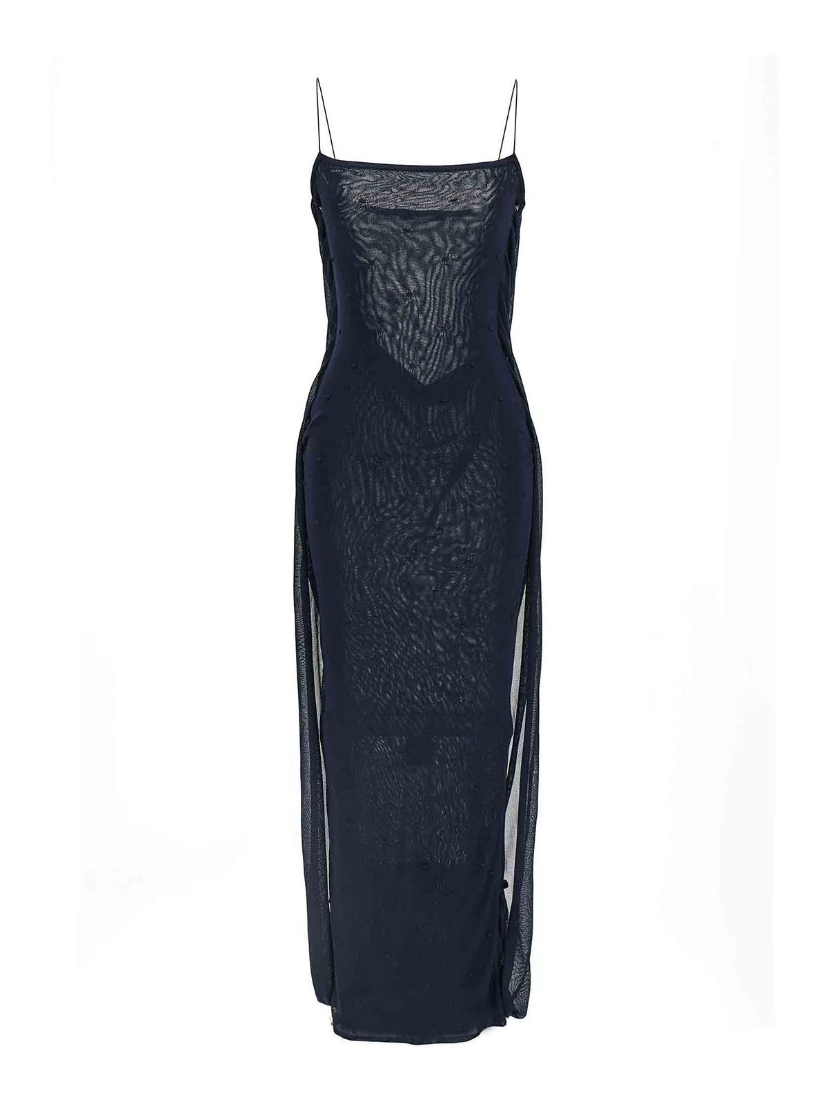 jacquemus mesh dress La Robe Piombone tulle maxi dress in black - Jacquemus
