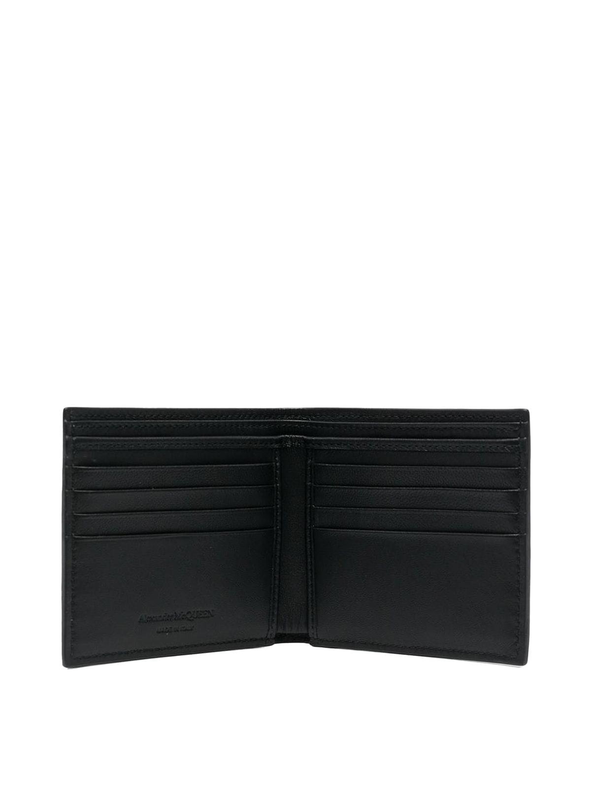 Alexander McQueen Graffiti Logo-Print Leather Bi-Fold Wallet in Black for  Men | Lyst