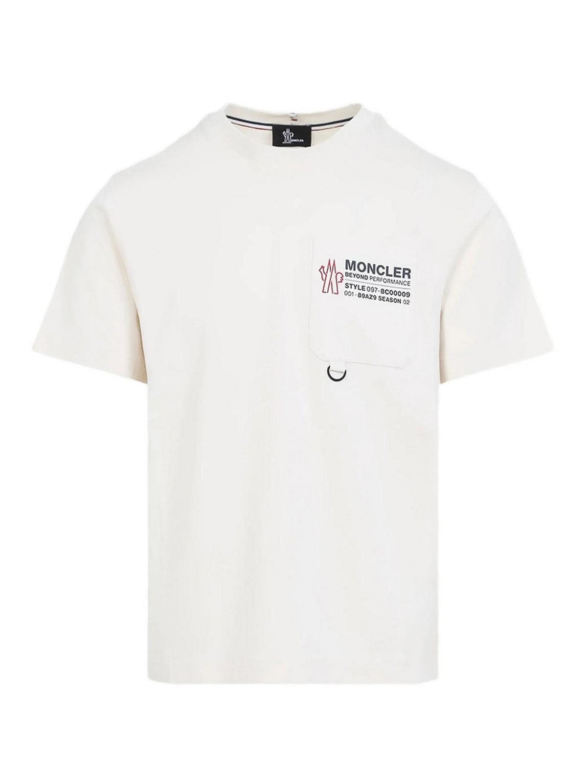 MONCLER アイボリー Tシャツ BEYOND PERFORMANCE MONCLER アイボリー Tシャツ BEYOND PERFORMANCE