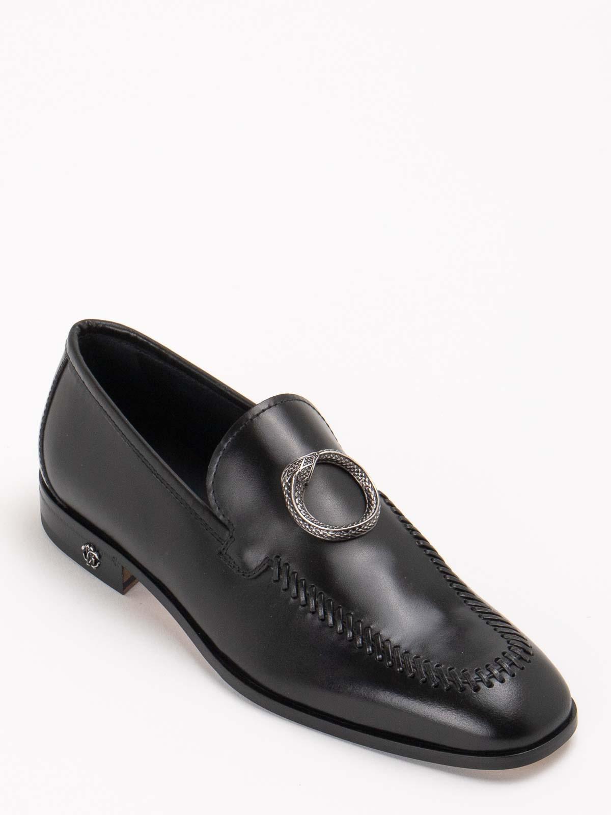 Roberto Cavalli black  Crocodile Embossed Loafers Croc-Embossed Loafers in Black for Men | Roberto Cavalli® main image 4