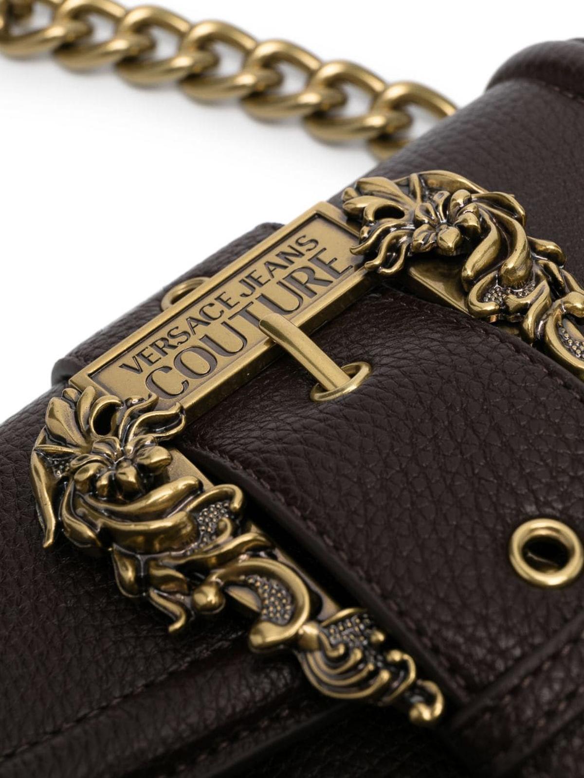 Versace Jeans Couture Baroque Buckle Shoulder Bag in Black Lyst UK