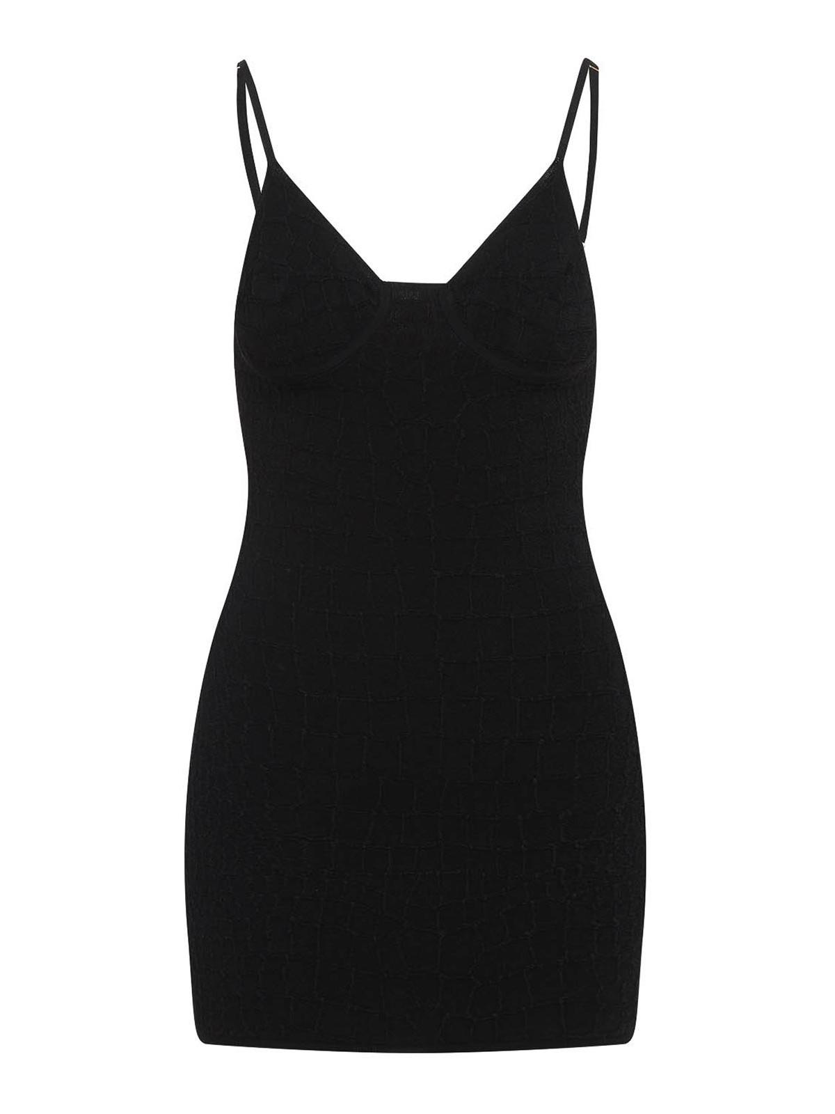 【送料&関税込】Jacquemus La Mini Robe Scala Mini Dress JACQUEMUS La Mini Robe Scala in Black | FWRD