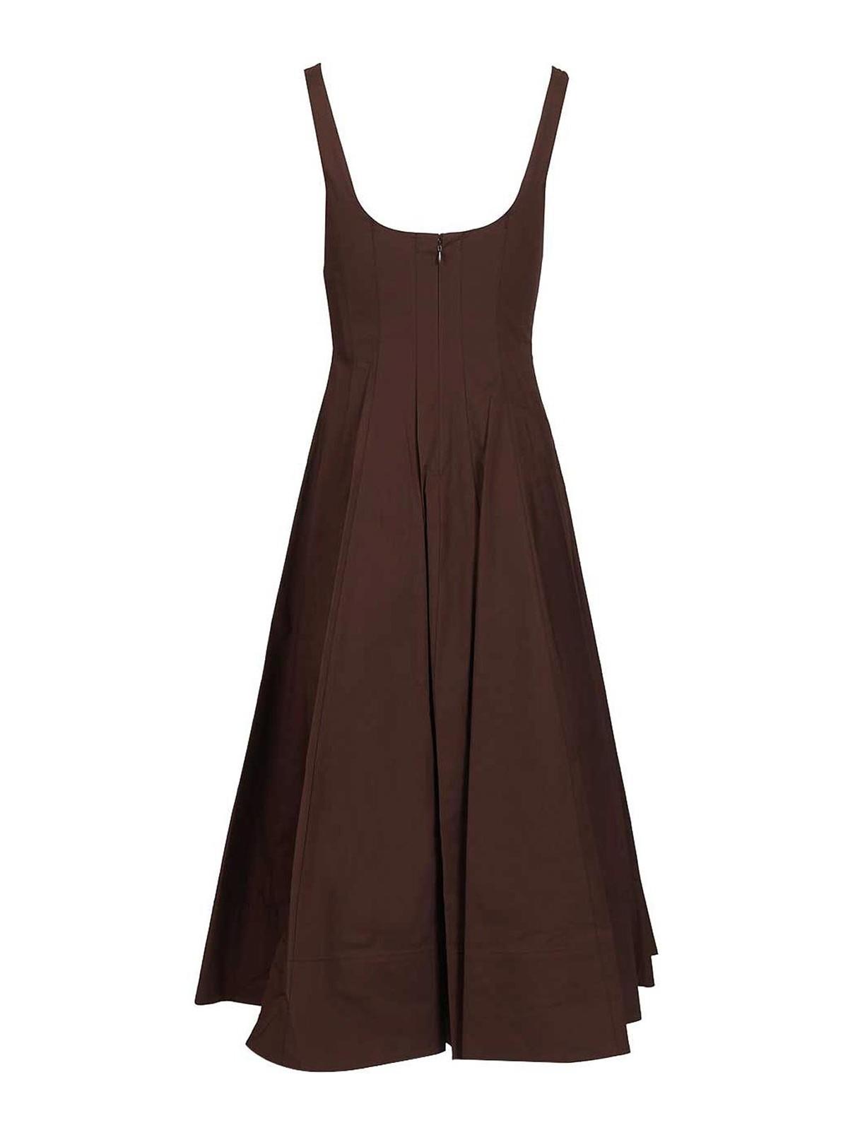 sachin and babi light blue dress Staud Jessica Dress - Dark Chocolate