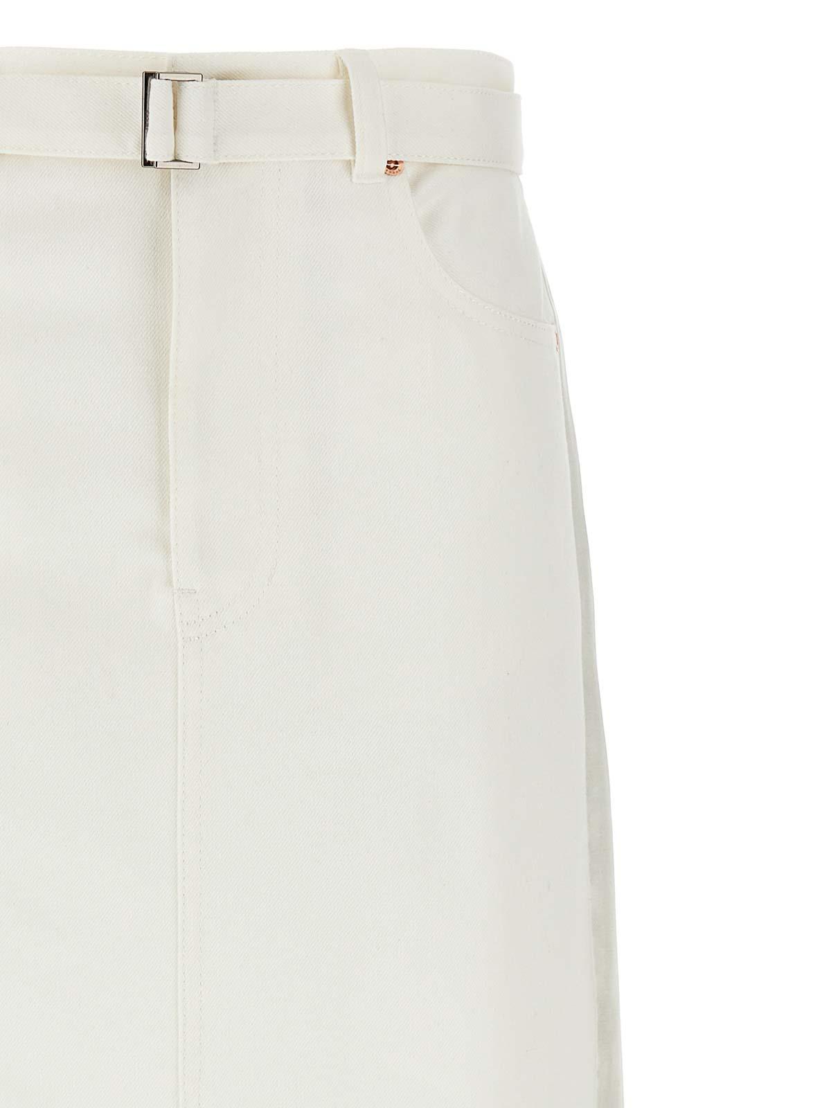 スカート SACAI Pleated denim skirt White Sacai: Women's Denim Mix Skirt (White) | DSML E-SHOP