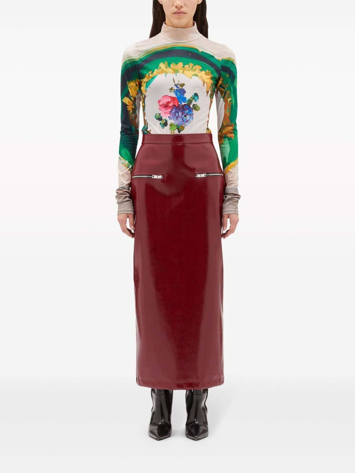 MSGM Midi Skirts in Red | Lyst