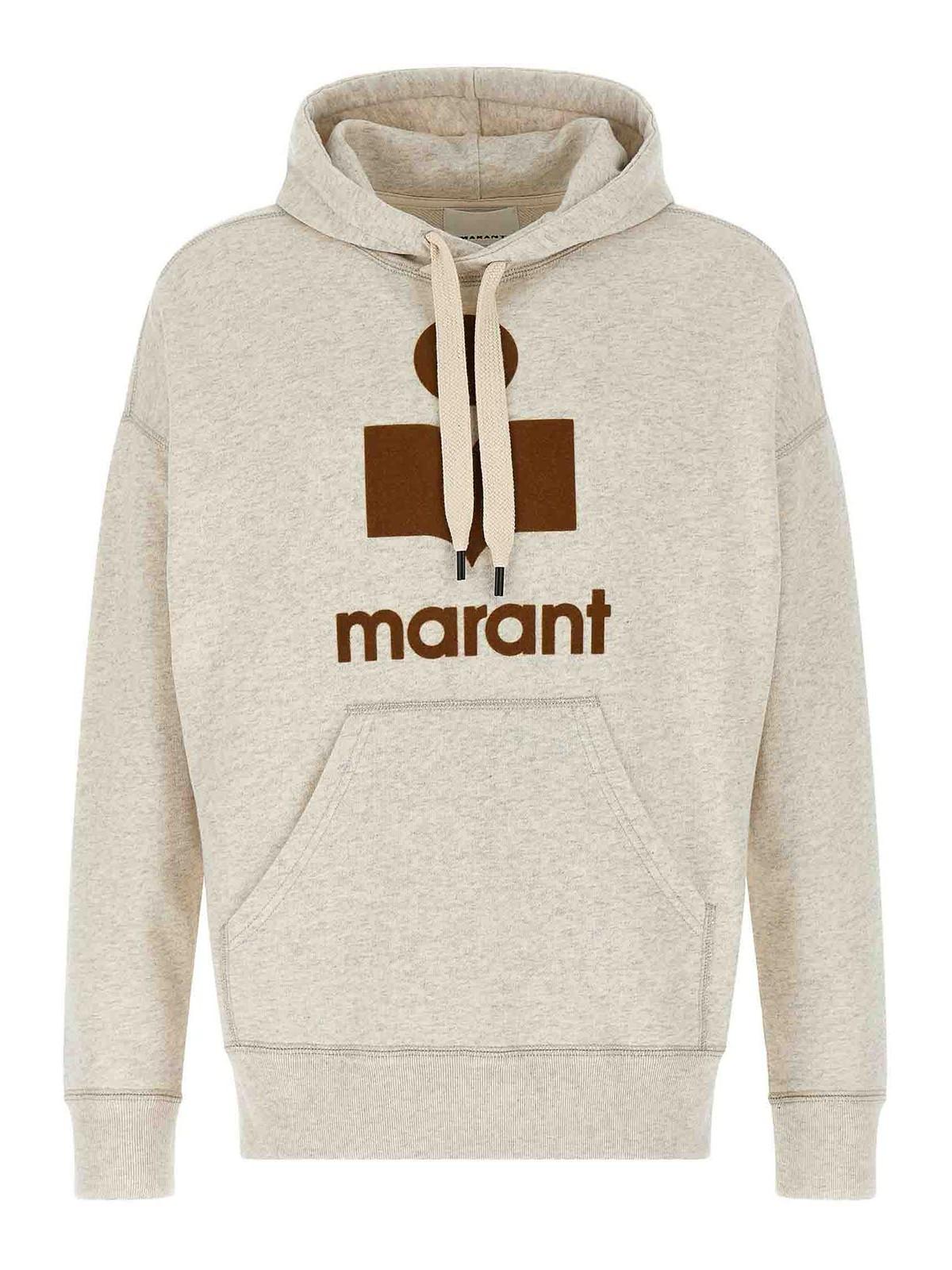 ★関税込★Isabel Marant★Isabel Marant Miley Hoodie Honey★ Marant - Miley Logo-Flocked Cotton-Blend Jersey Hoodie