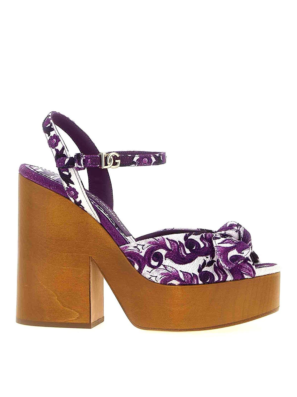 シューズ・サンダルその他 DOLCE & GABBANA Woman Heeled sandals Red Purple CR1791A9S20 DOLCE & GABBANA: Heeled sandals woman - Red Purple | Dolce