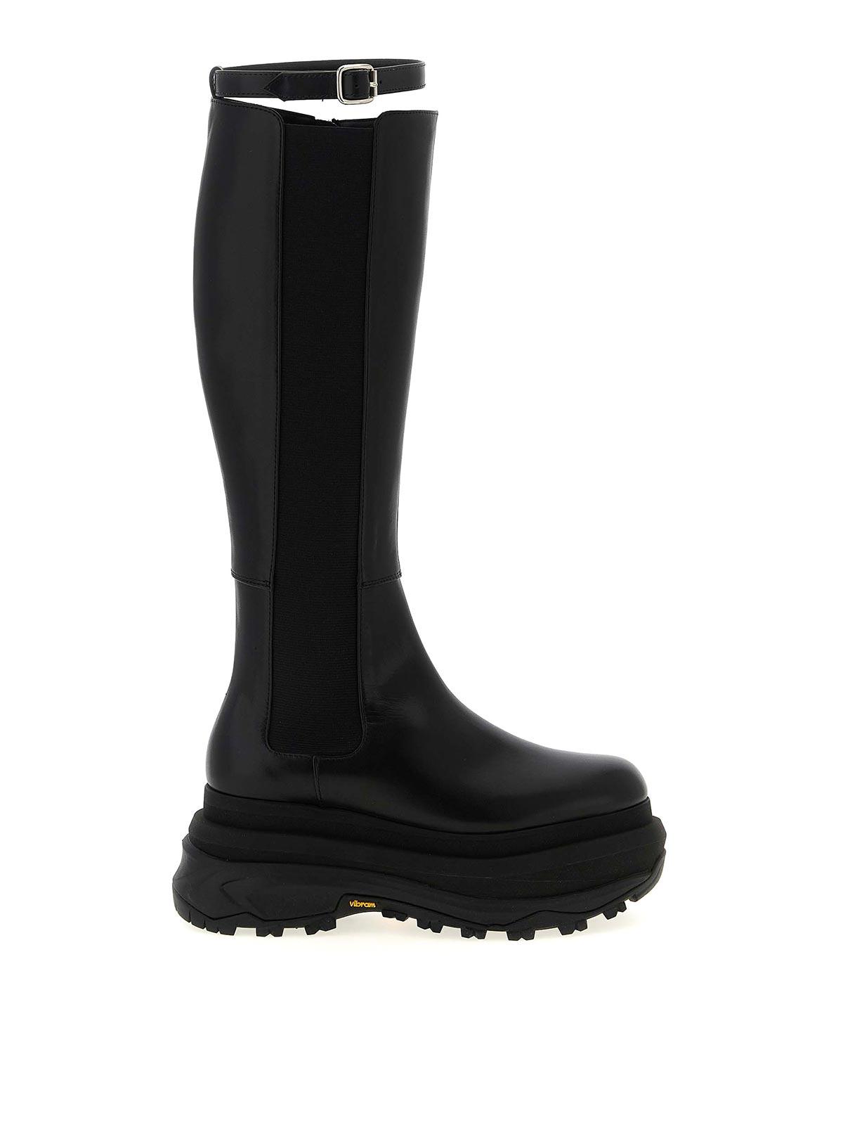 ブーツその他 Sacai Long boots Black Sacai ロングブーツ | ブラック | FARFETCH JP