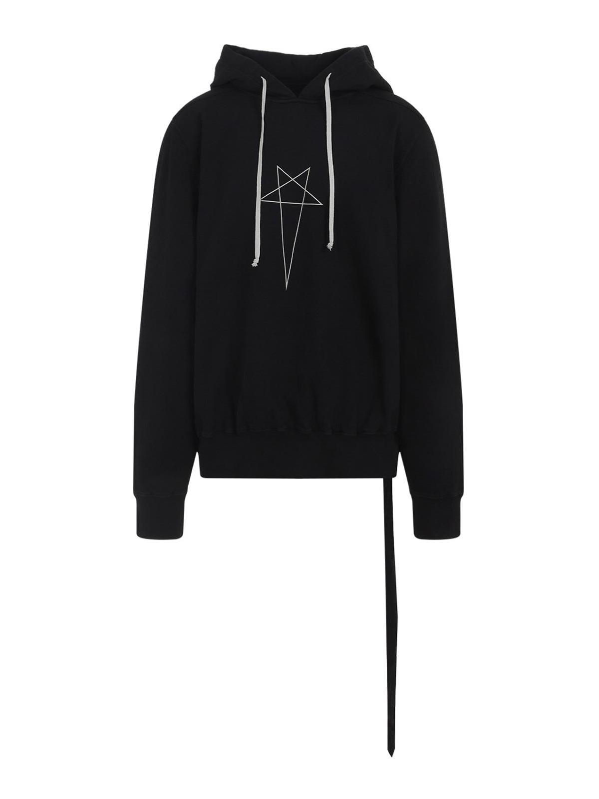 Rick Owens Penta Oversized Hoodie in Black for Men | Lyst