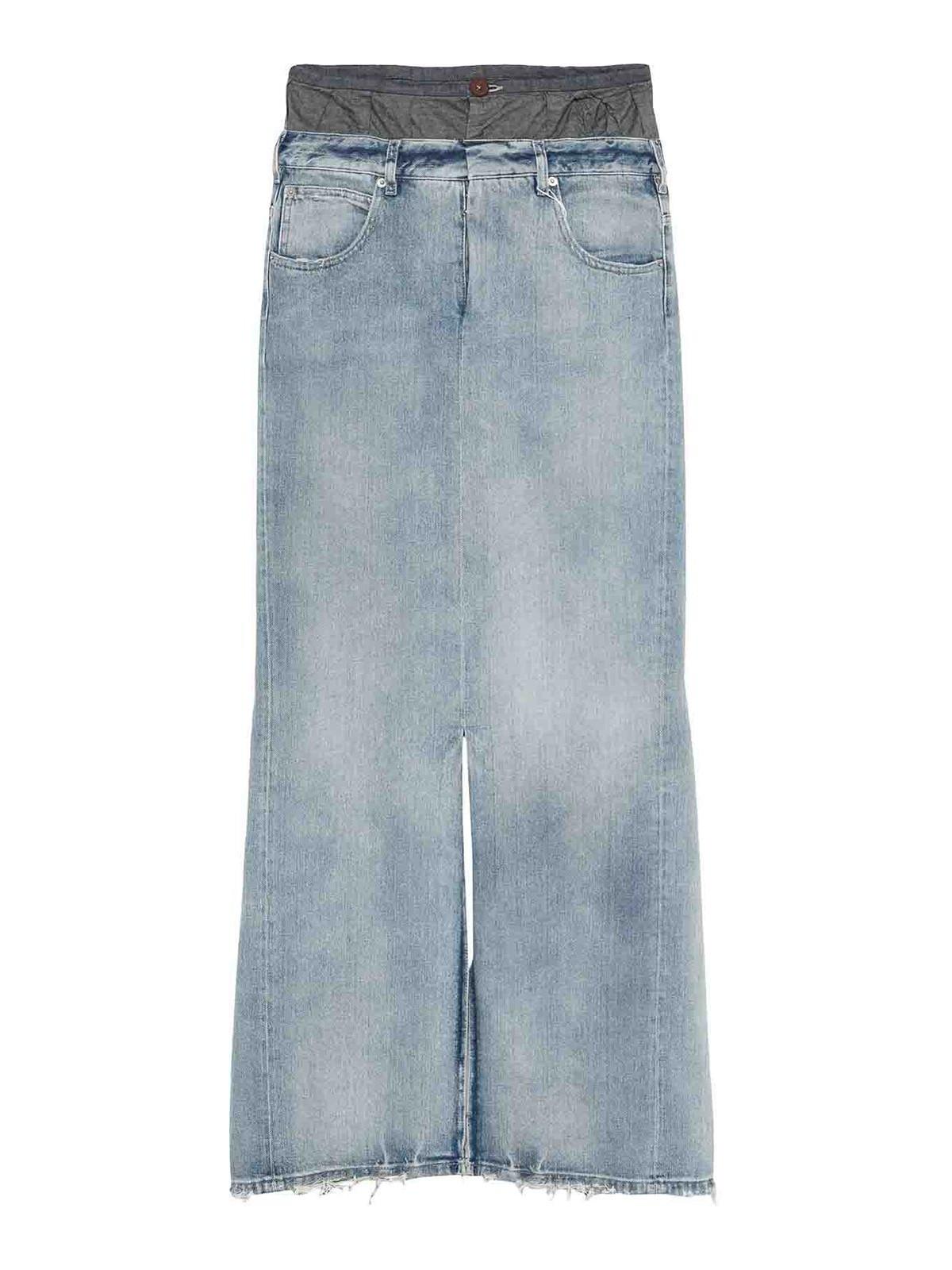 スカート MAISON MARGIELA DENIM SKIRT ANONIMITY OF THE LINING Maison Margiela Denim Skirt Anonimity Of The Lininh in Blue
