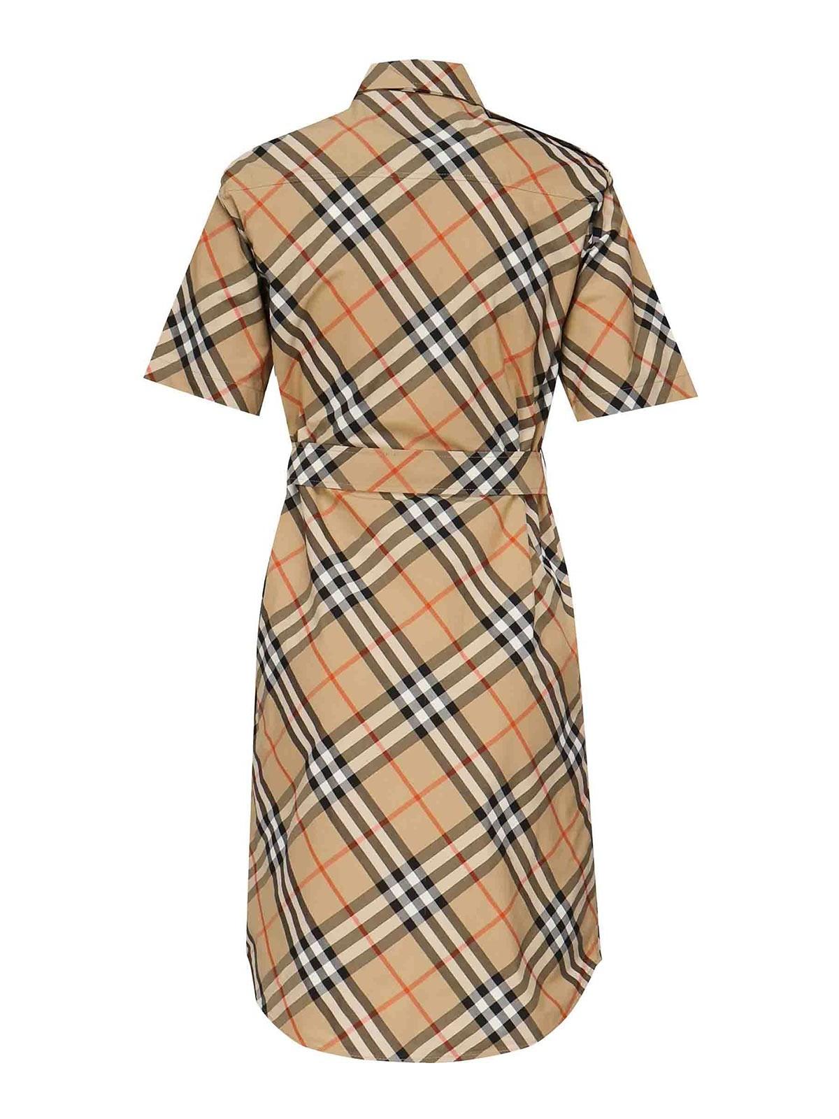 ワンピース Burberry Argyle Motif Dress Burberry BURBERRY ARGYLE MOTIF DRESS | baltini | REVERSIBLE