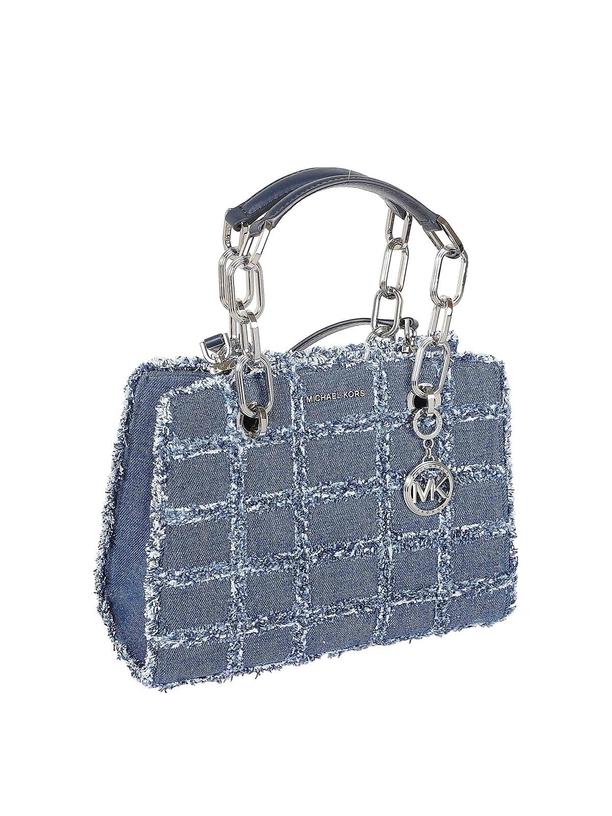 Michael Kors Cynthia Denim Bag in Blue | Lyst