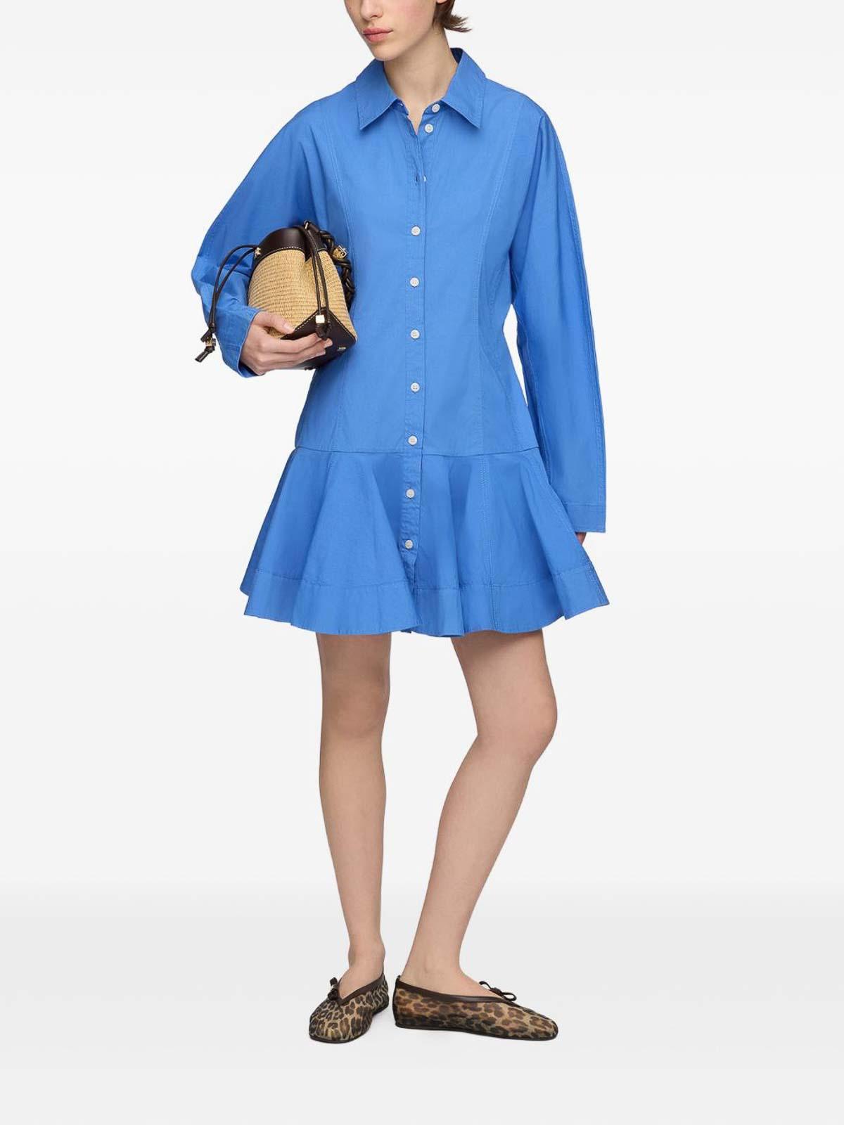 ganni blue feather dress Rent Ganni Blue Dress UK 10