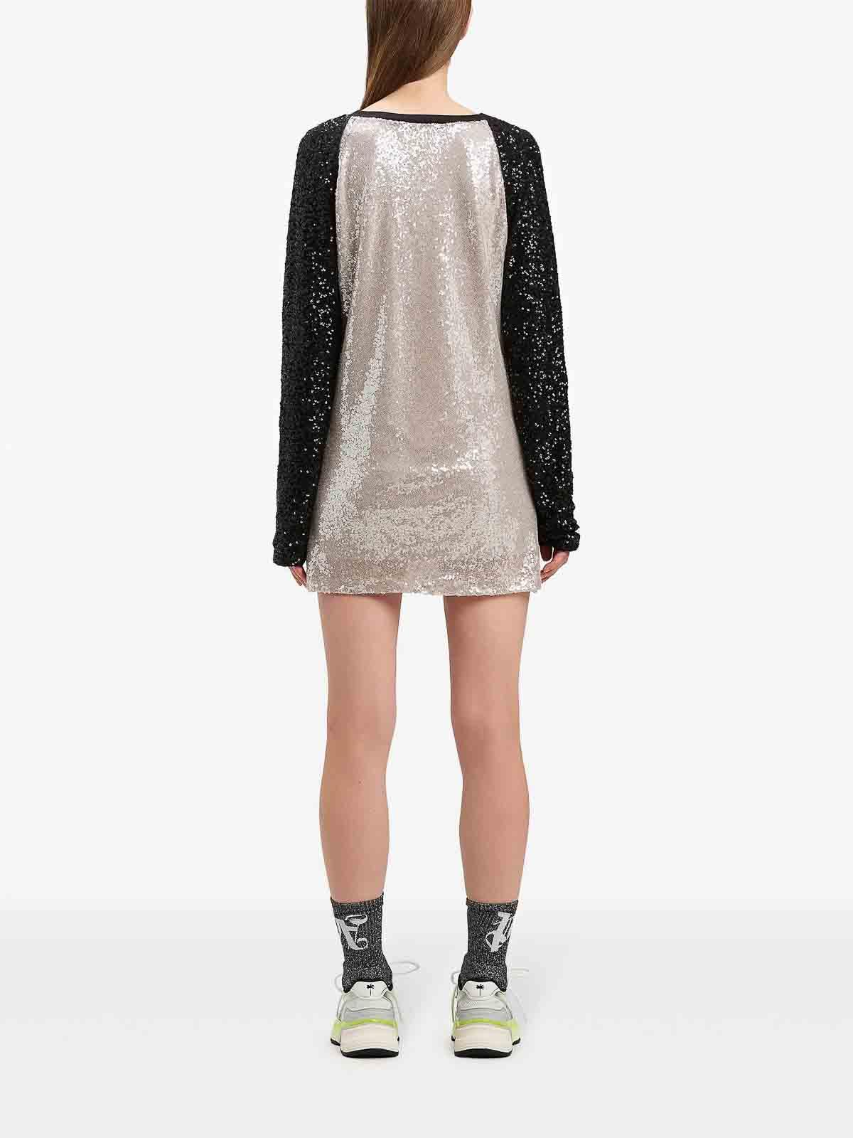 【関税&送料込み】Palm Angels College Palm Sequin Mini Dre Palm Angels College Palm Sequin Mini Dress in Black | Lyst