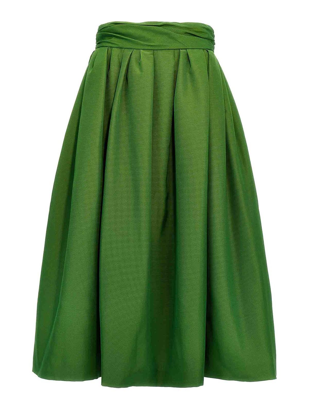 【関税込み】CAROLINA HERRERA High waist skirt Carolina Herrera Pleated Silk Ball Skirt | Neiman Marcus