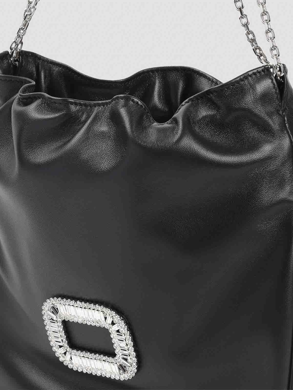 Roger Vivier Pilgrim Pocket Mini Clutch in Black | Lyst