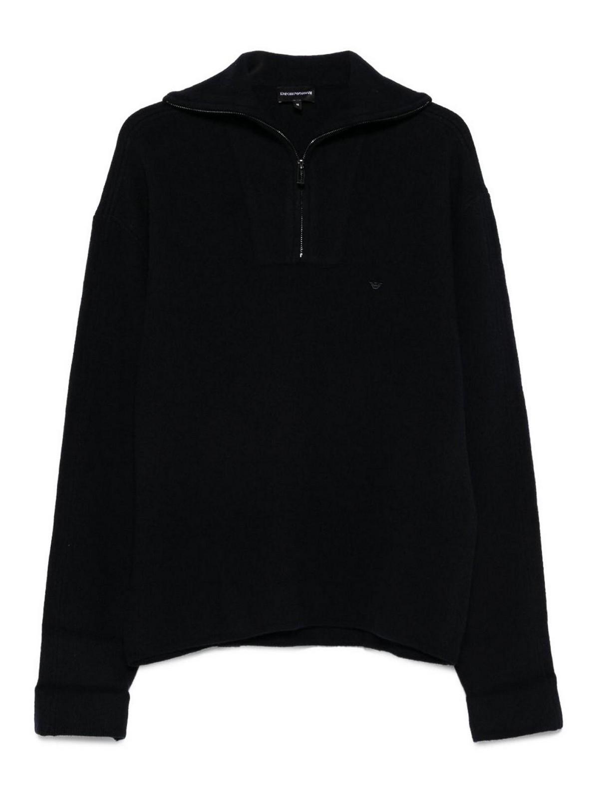Knit Jumper Armani Half Zip Jumper Emporio Armani Half Zip Turtle