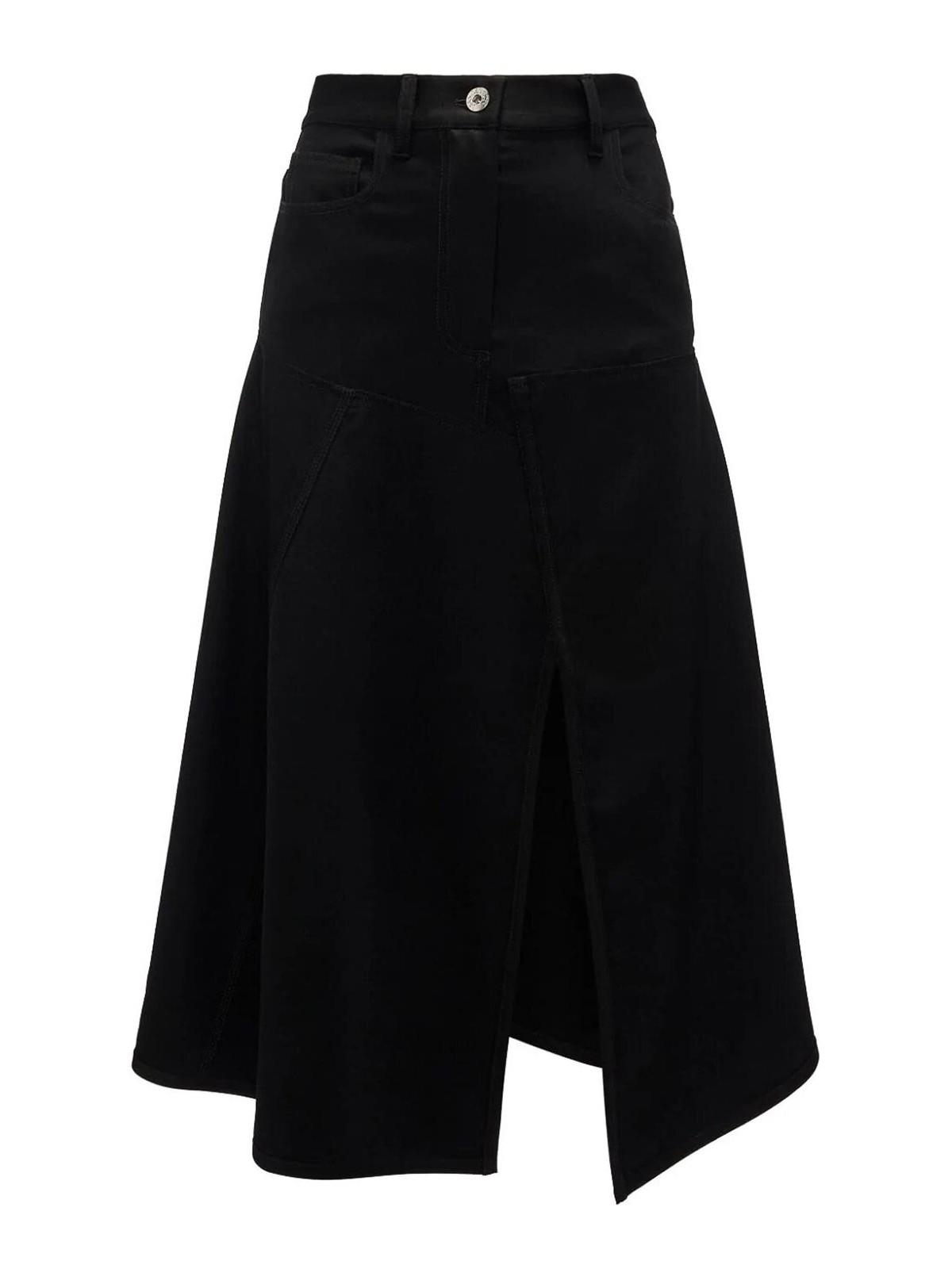 Black asymmetrical skirt deals
