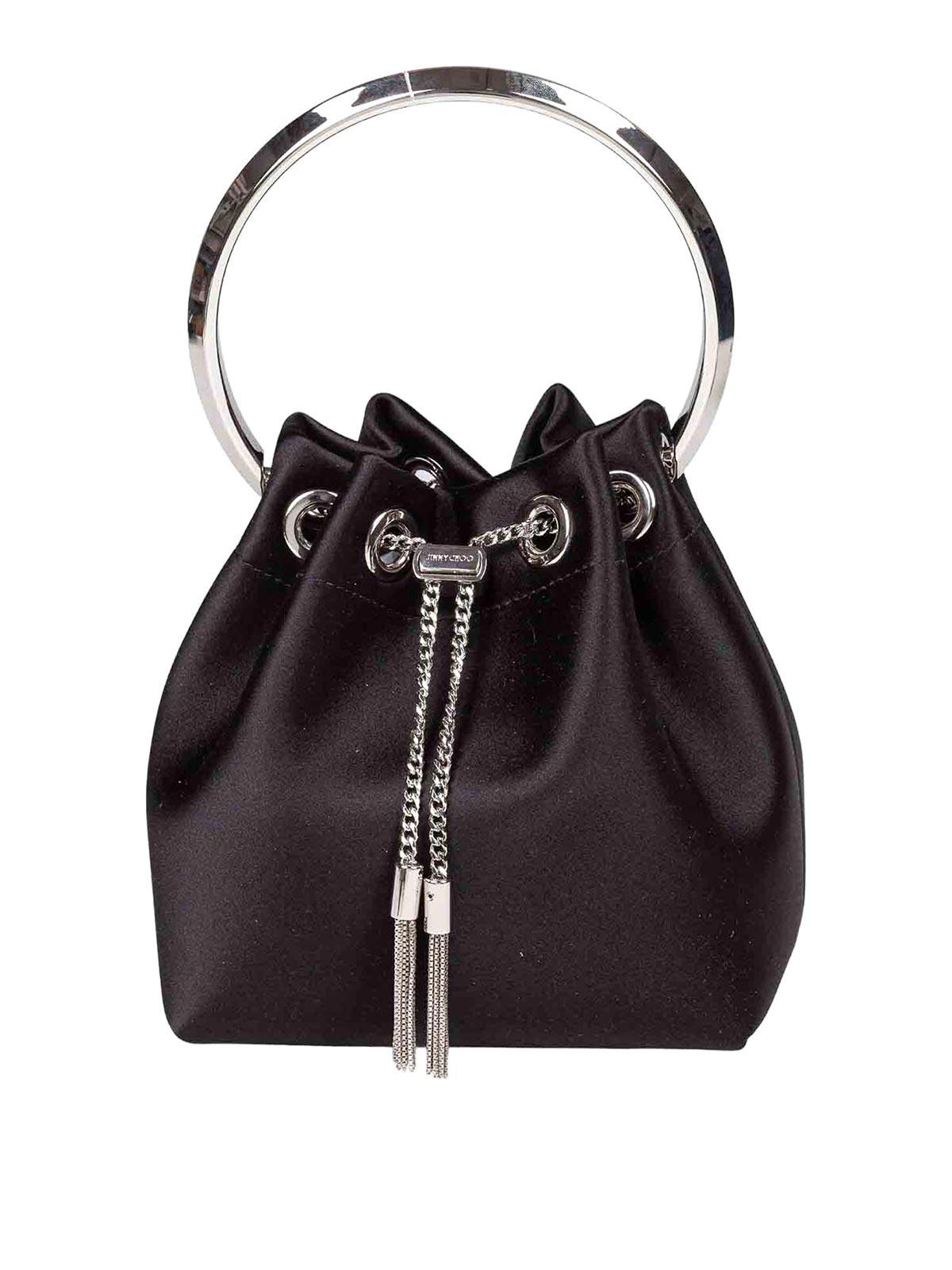Jimmy Choo Bon Bon Fuq Handbag in Black | Lyst