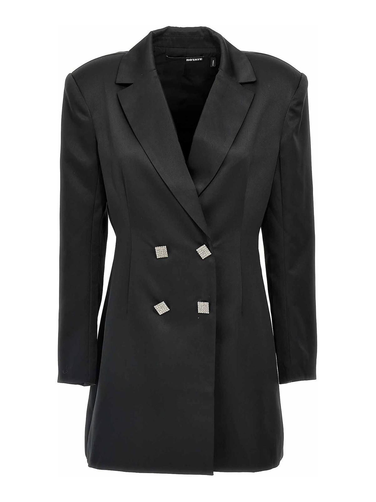 ジャケット Rotate Birger Christensen Black Oversize Blazer With Sequins ROTATE Birger Christensen Black oversize blazer with sequins