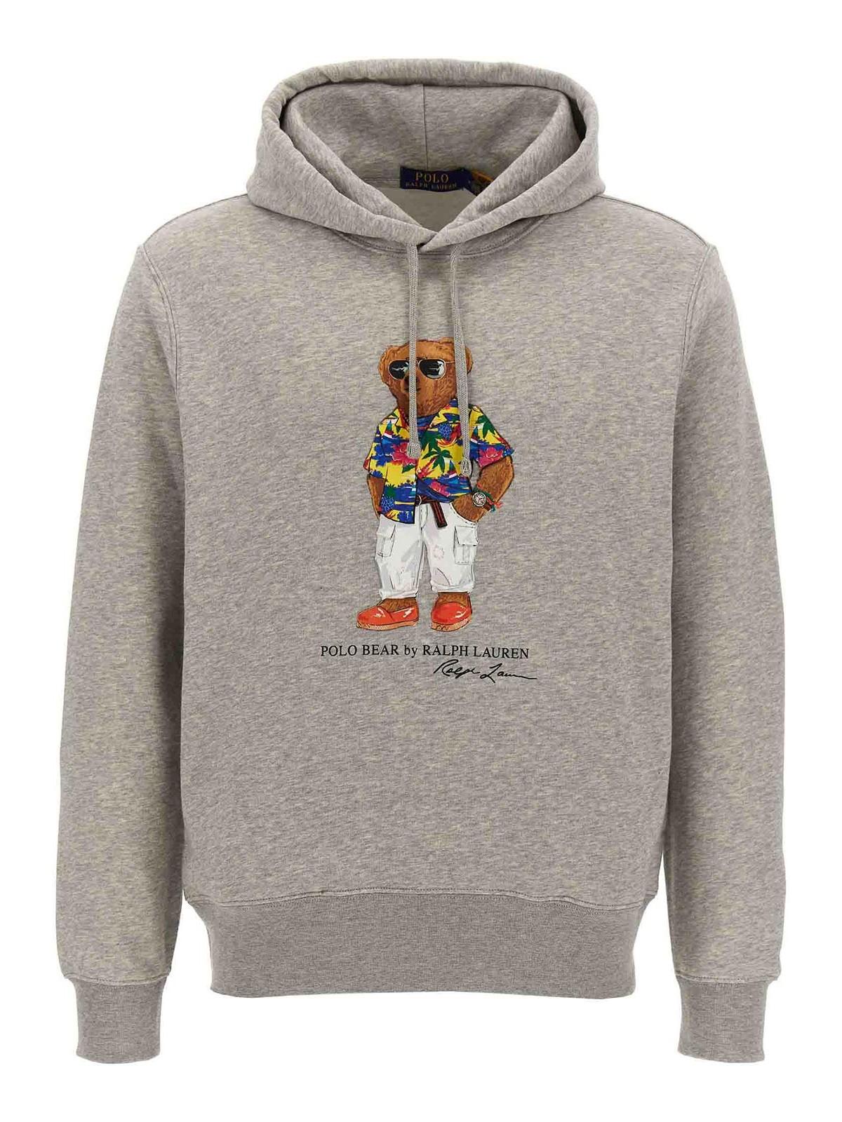 Ralph Lauren Teddy Bear Beach Hoodie in Grey for Men Lyst UK