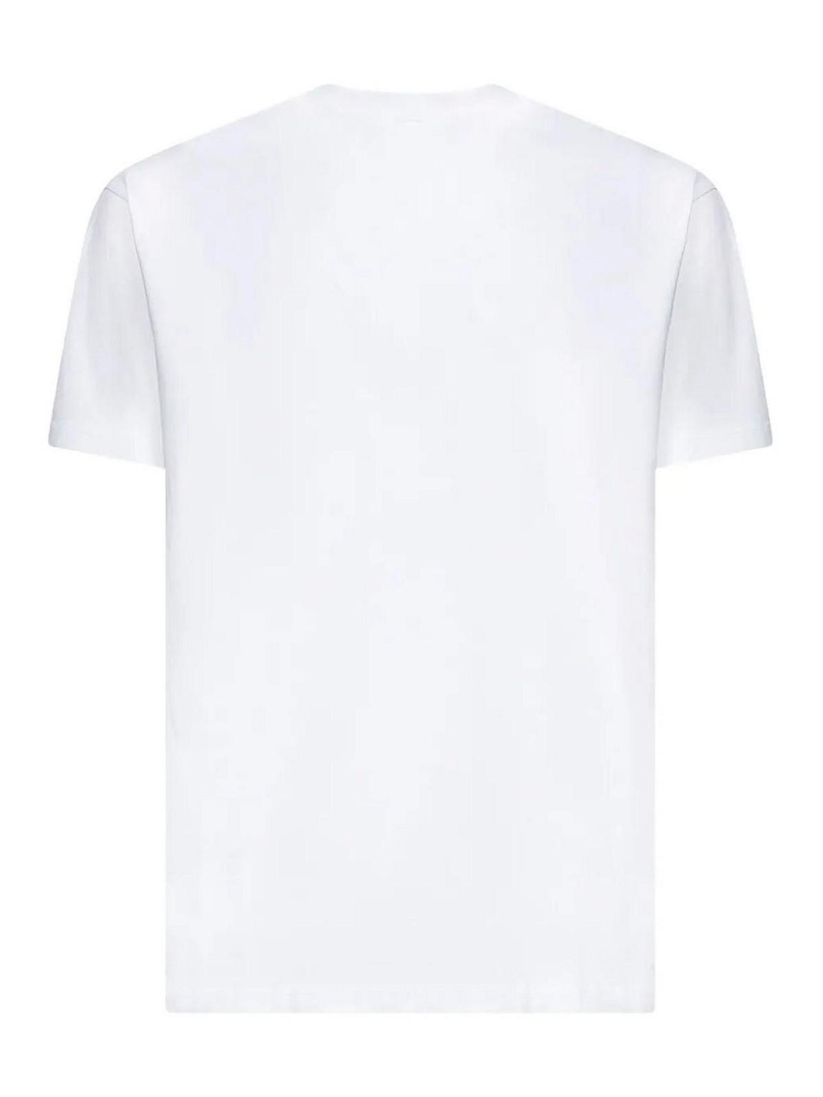 Tシャツ・カットソー *GIVENCHY* AKITAPE COTTON OVERFIT HALF SLEEVE T-SHIRT WHITE Cropped fit t-shirt in cotton with GIVENCHY Stamp print
