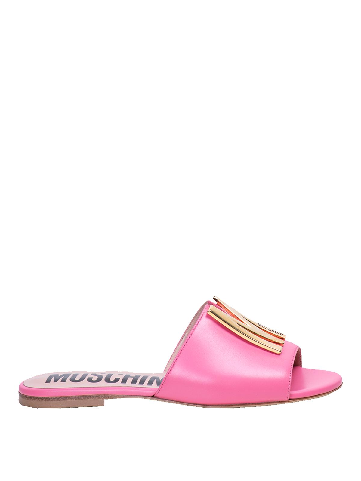 white moschino sliders