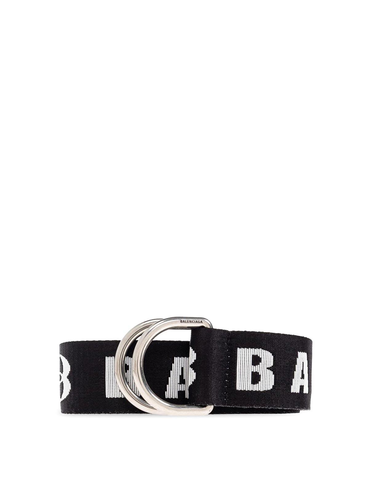Balenciaga D Ring Belt in White for Men | Lyst