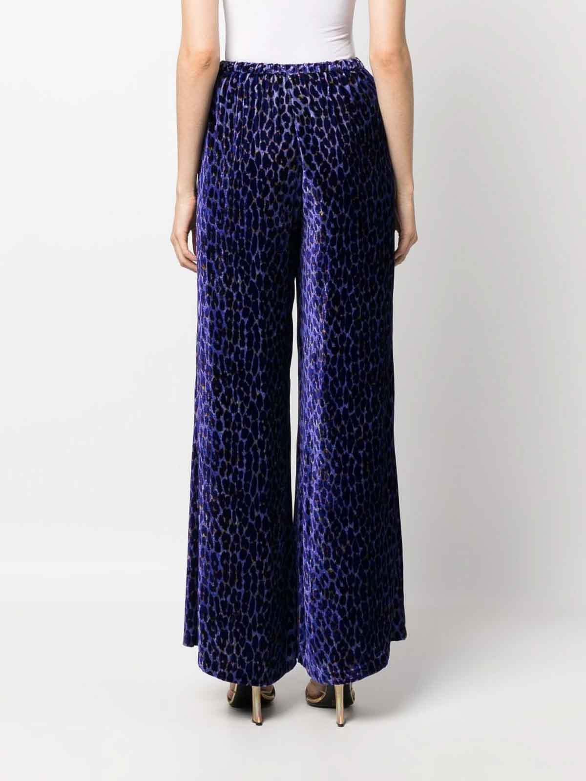 Purple leopard print trousers cheap