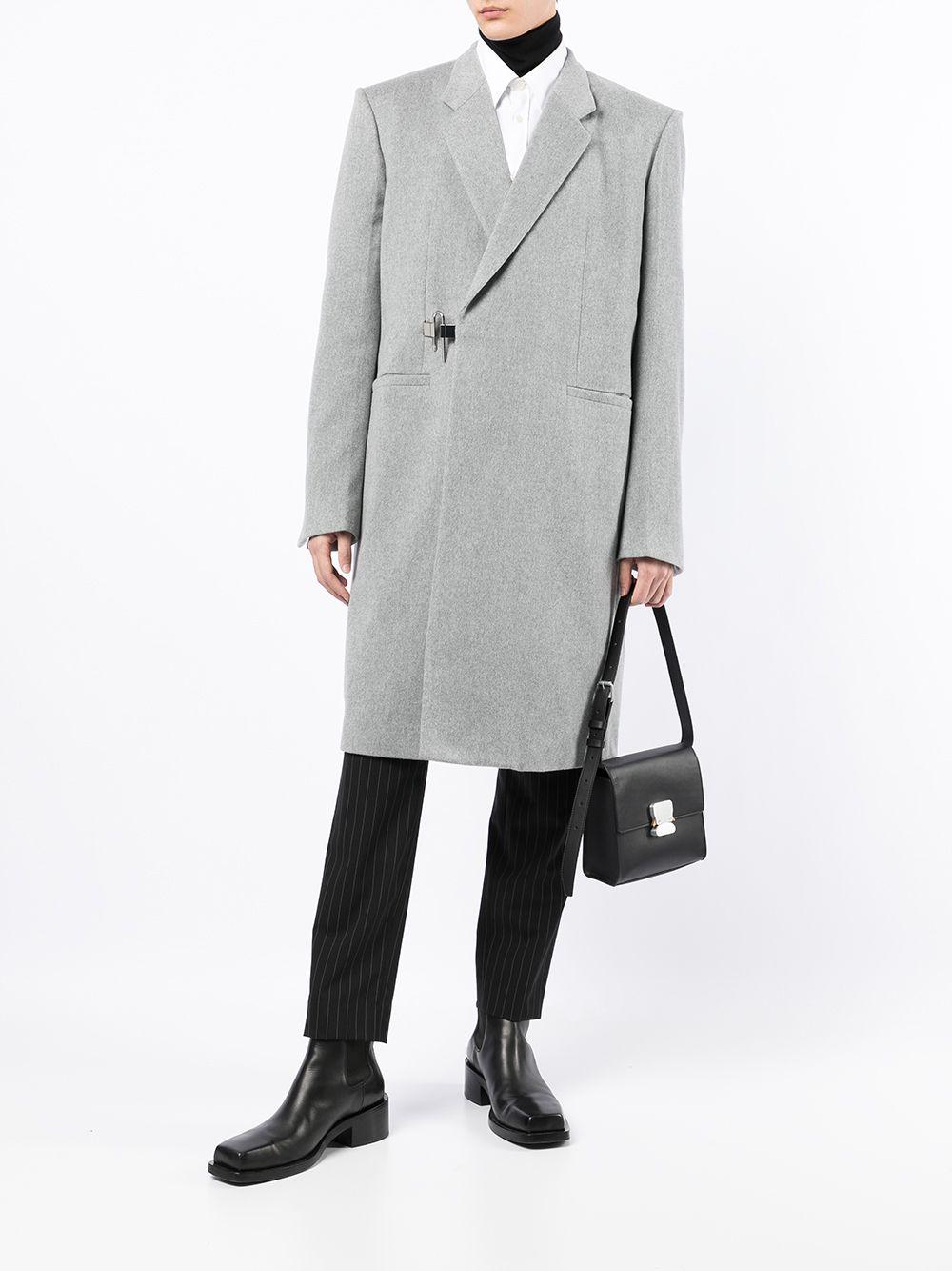 Givenchy Single Breasted Wool Coat in Gray for Men | Lyst