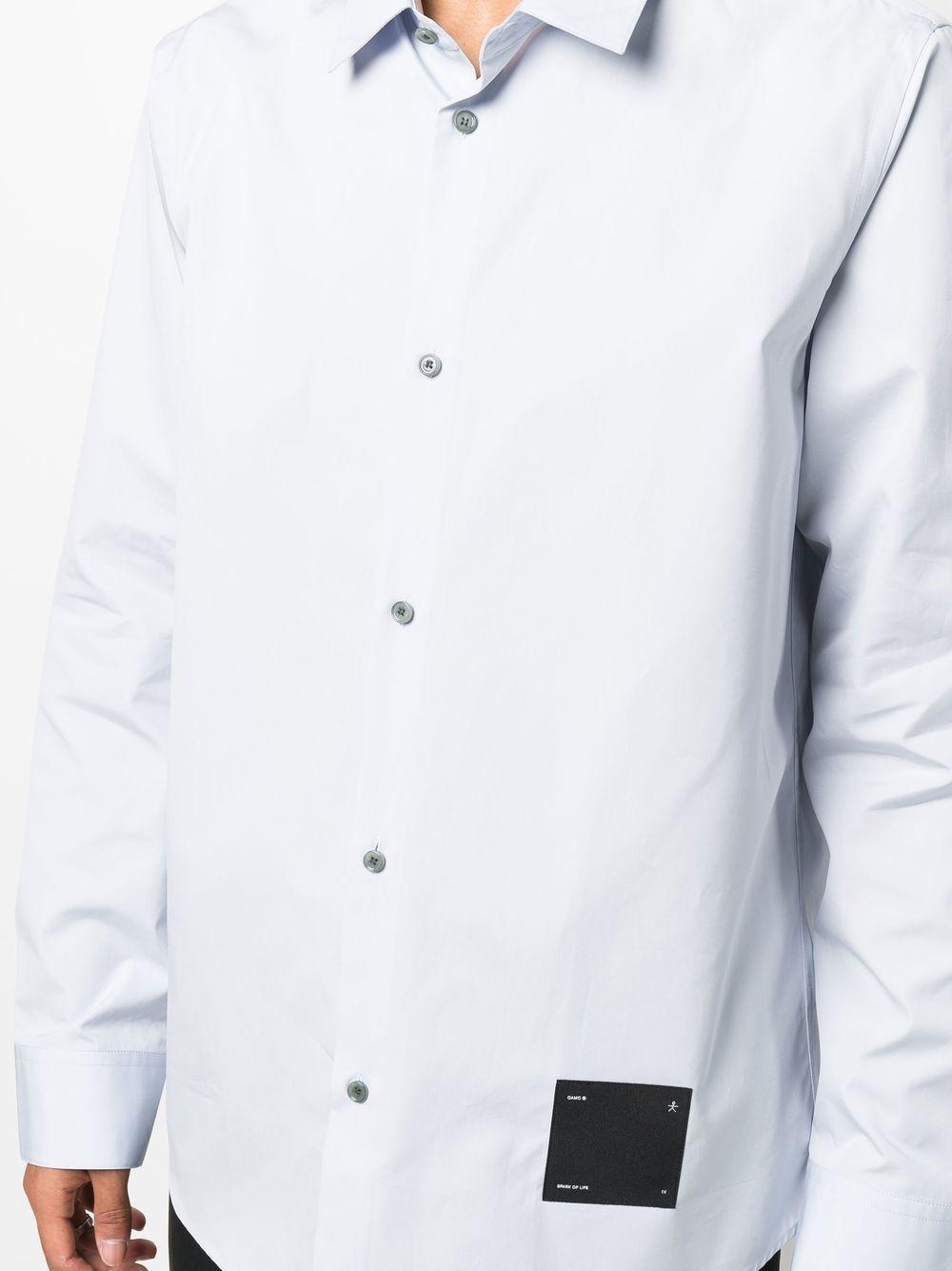 OAMC logo-patch cotton shirt - White