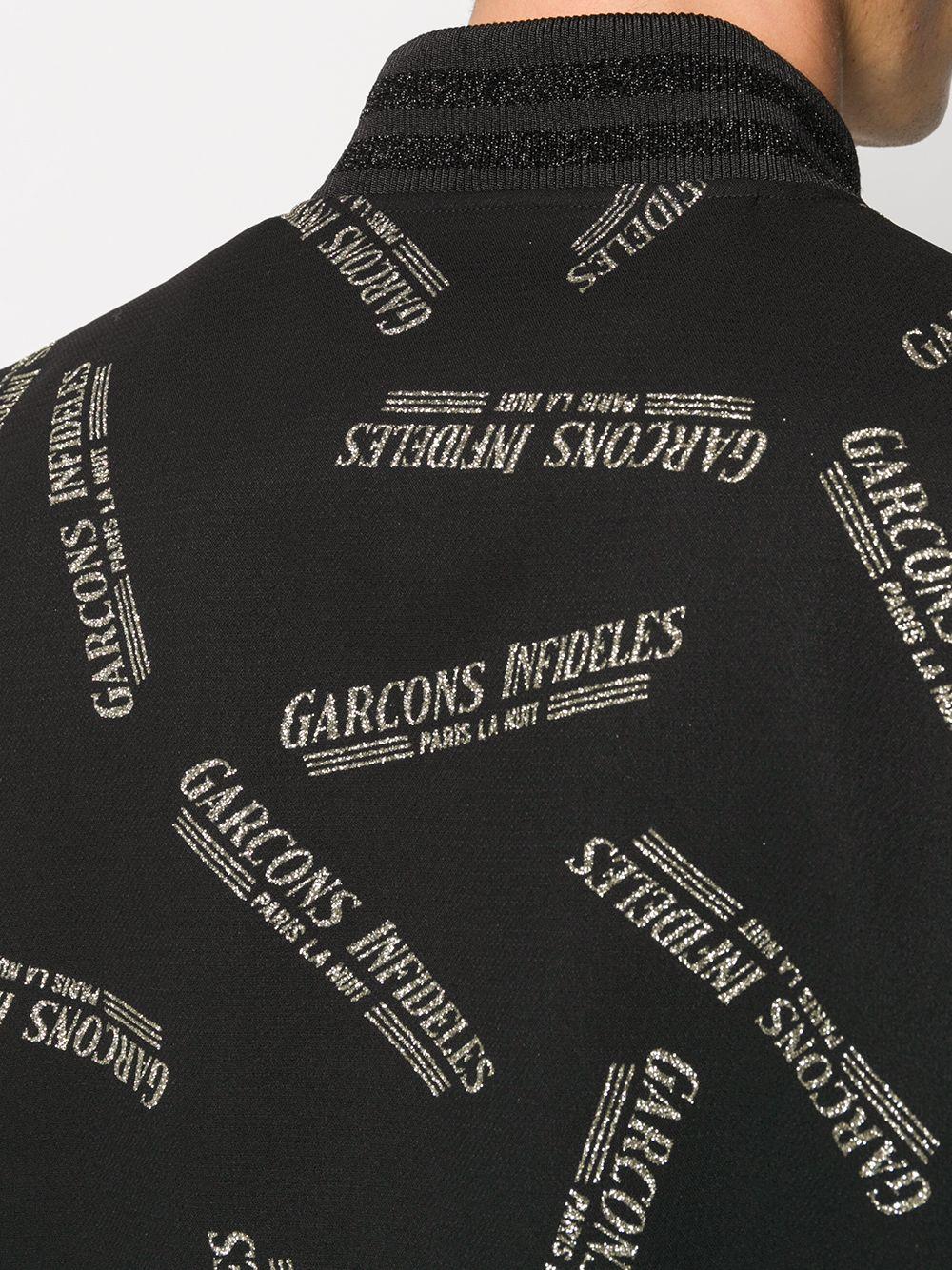 Garçons Infideles Logo Print Bomber Jacket in Black for Men | Lyst