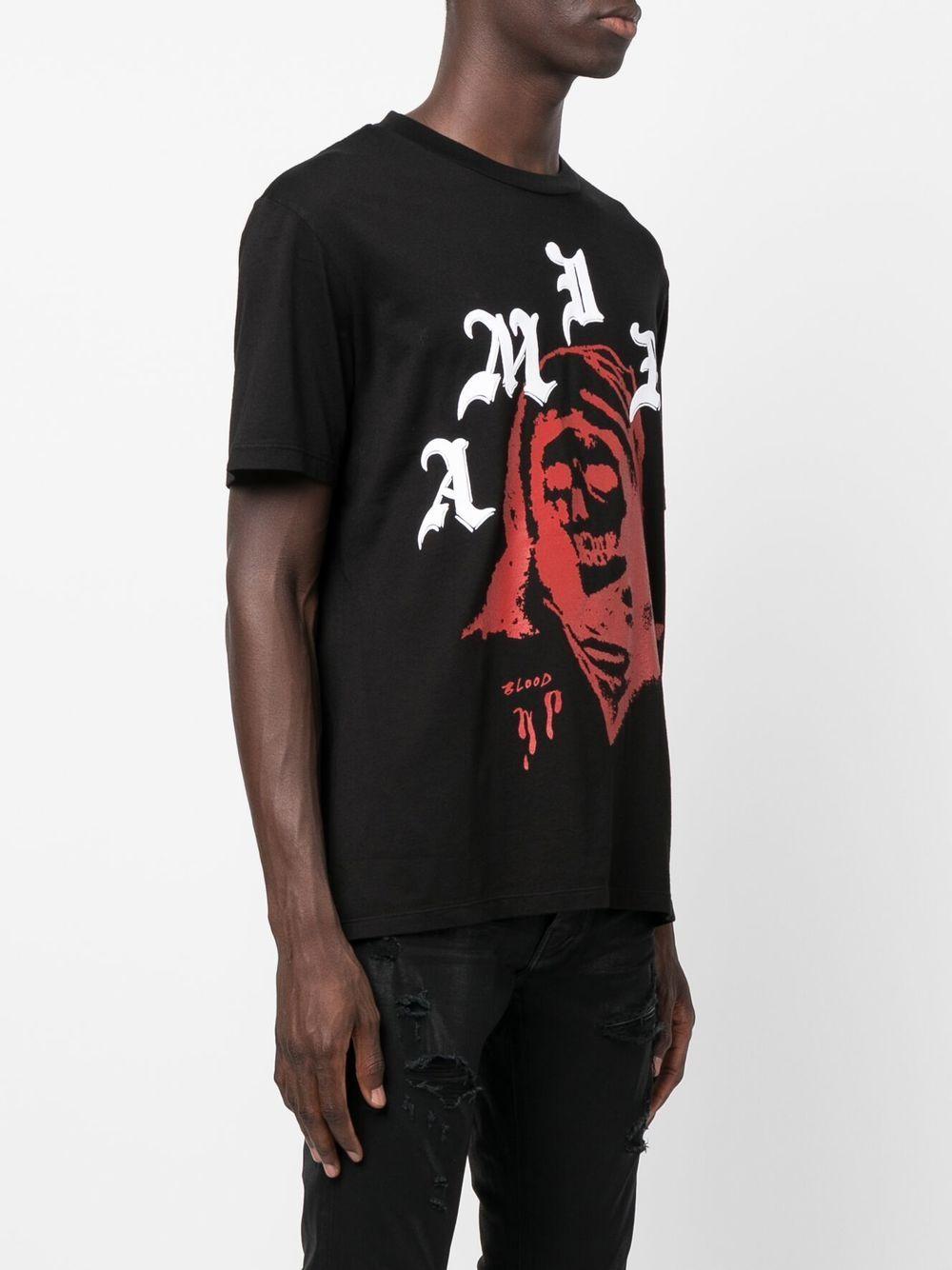 Amiri Logo-print Short-sleeve T-shirt in Black for Men | Lyst