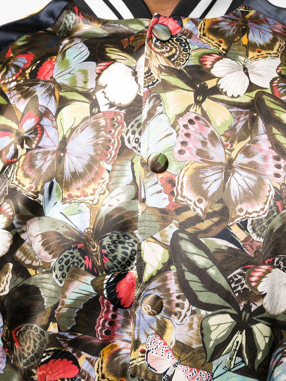 Butterfly-print Bomber Jacket for Men | Lyst